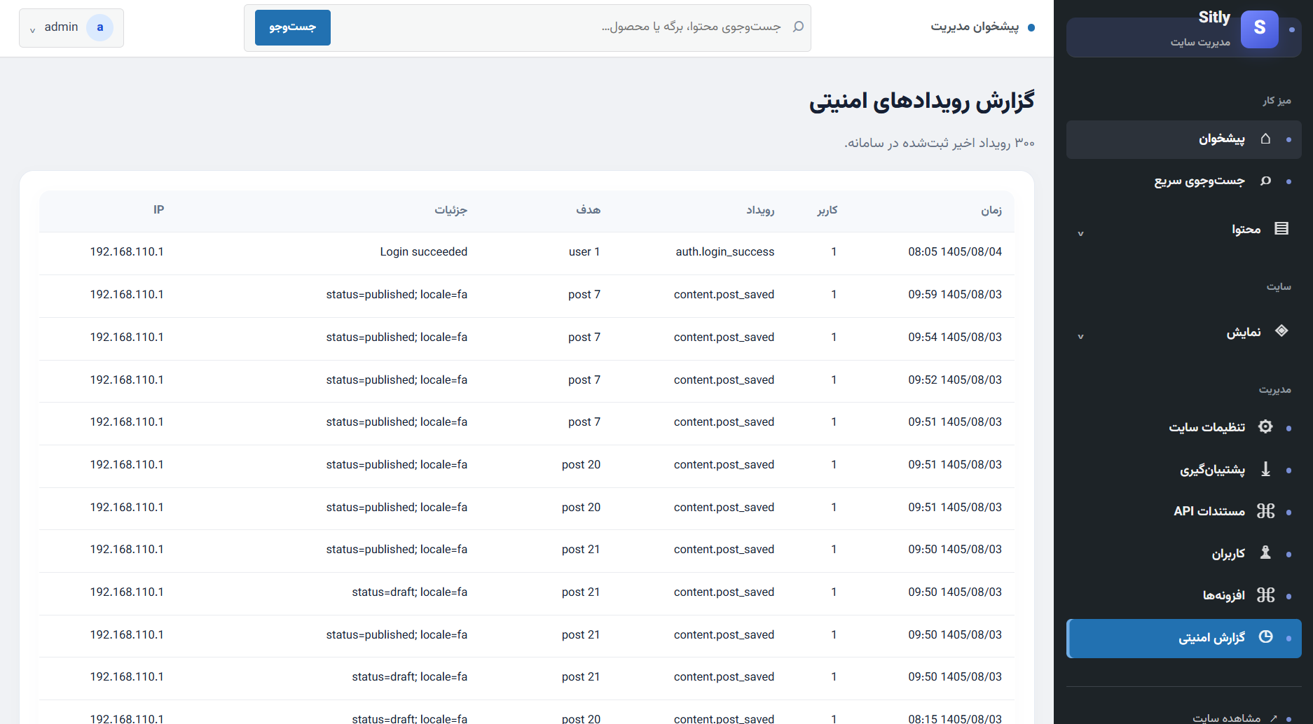 گزارش امنیتی
